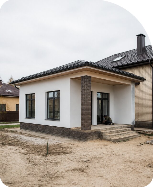 Строительство одноэтажной пристройки в Колпине от 464175 р. | РадиДОМА-Клп